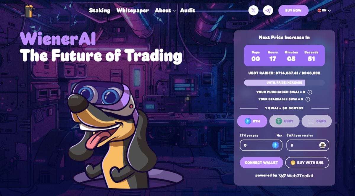 WienerAI presale website