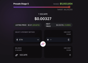 $5 SCAPE token presale