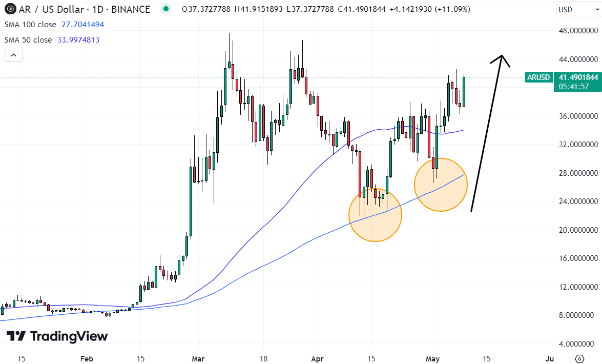 AR bulls are in charge and the crypto might be the best to buy now. 