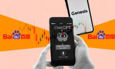 Ernie bot, Baidu's answer to ChatGPT, boosts Baidu stock.  Genesis will end cryptocurrency trading desk operations in the US market