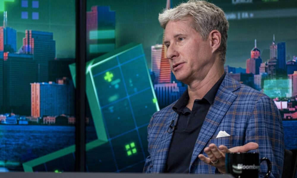 Chris Larsen, co-founder and executive chairman of Ripple Labs, during a Bloomberg Television interview in San Francisco, California, US, on Tuesday, Sept. 5, 2023.