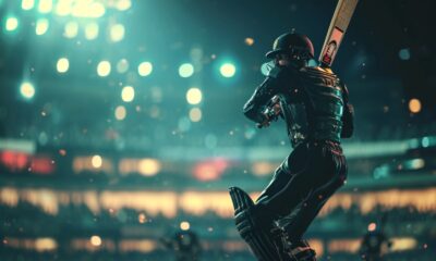 gaming depiction of cricket player