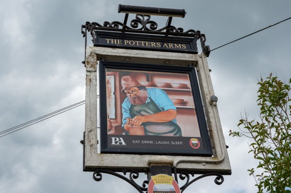 Mandatory Credit: Photo by Maureen McLean/REX/Shutterstock (10674657v) A new outdoor bar is being built at the Potters Arms in Winchmore Hill, Amersham, Buckinghamshire ready for social distancing customers to return. Landlords have been waiting for Government advice on when they can reopen their beer gardens to serve alcohol outside. It had been thought that they could reopen from 22nd June 2020, however, the Government have said it's likely to be from 4th July 2020 Coronavirus lockdown ease, Buckinghamshire, UK - 09 Jun 2020