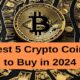 Top 5 cryptocurrencies to buy in 2024 led by Artemis, Shiba, Ethereum, Cronos and Solana